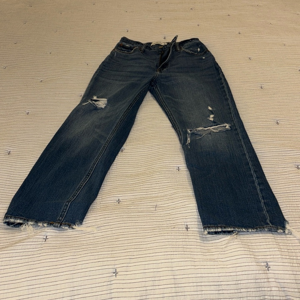Abercrombie & fitch , the ankle straight jeans , ultra high rise